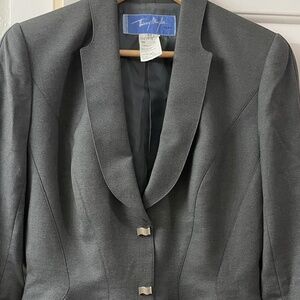 Vintage Thierry Mugler Paris Woman’s Wool Hourglass Blazer Jacket Taille 42/ M